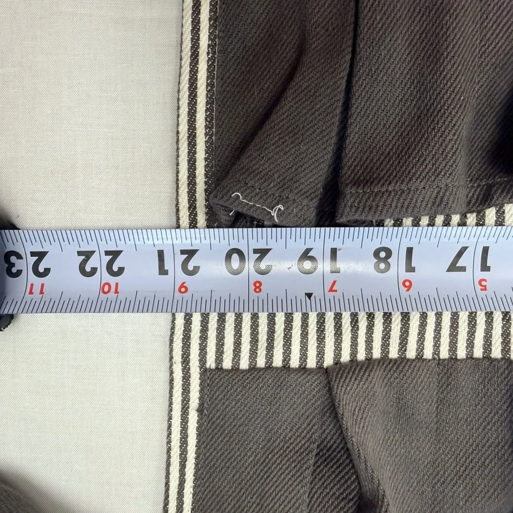 Hobby Lobby Gray Ticking Stripe Cotton Waist Apron Multi Pocket Craft egg Garden